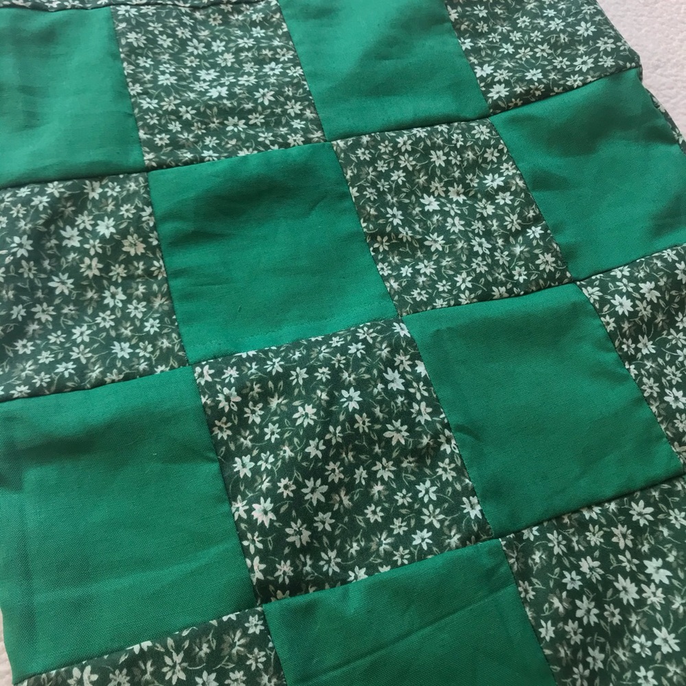 Handmade Forest Green Floral Tote Bag BRAND NEW - Picture 4 of 5